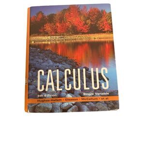 Hardcover Calculus Fifth Edition Single Variable Hughes-Hallet Book